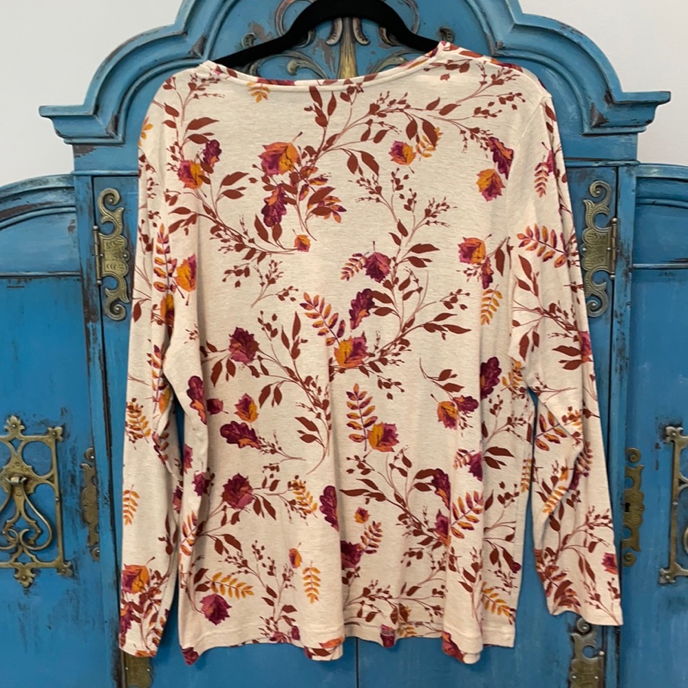 Oatmeal, rust and orange fall top!